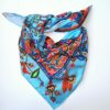 Armenian Scarf with Alphabet and Altar (Turquoise) by MANÉ