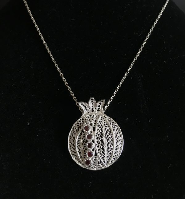 “Pomegranate” Silver Necklace