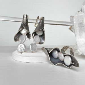 SIlver jewelry with natural pearls: Pearls in silver: