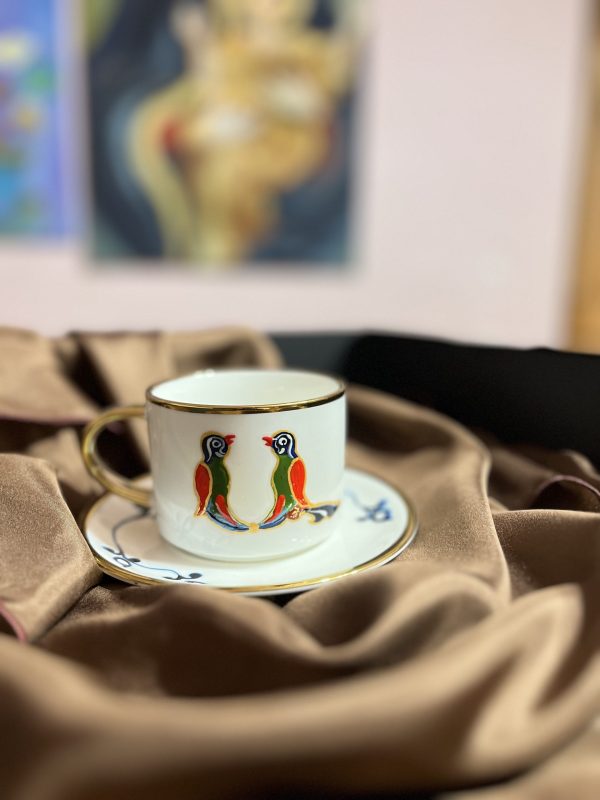 Armenian Bird Letter Hand Painted Cup