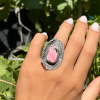 Rhodonite Silver Ring