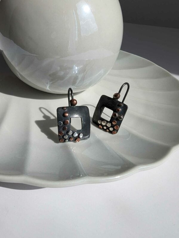 Black Sterling Silver Earrings