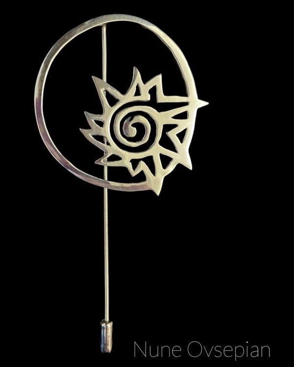 The Sun Silver Brooch