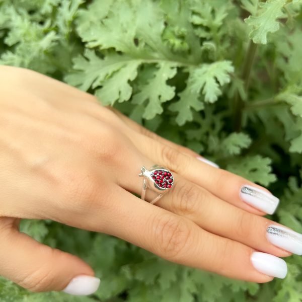 Sterling Silver Pomegranate Ring