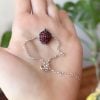 Sterling silver pomegranate jewelry , armenian jewelry , handmade pomegranate earrrings bracelet and pendant