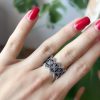 Sterling Silver 925 Black Stone Ring , Armenian Jewelry , Armenian Ring one of a kind