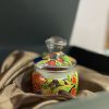 Hand Painted Glass Container