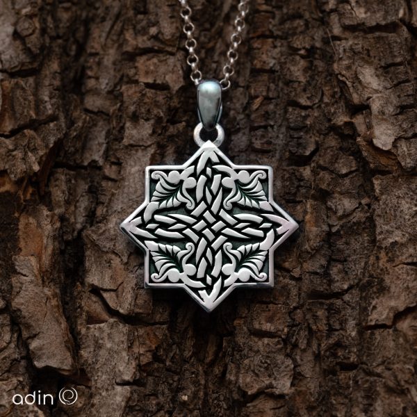 "Nu" Octagonal sterling silver pendant