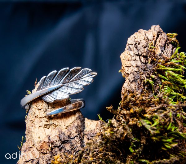 "Leaf" sterling silver ring