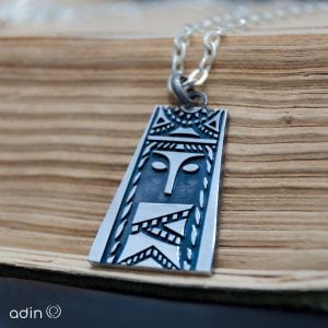 “Armenian woman” sterling silver pendant