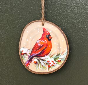 Cardinal | Hand Painted | Christmas Tree Ornament