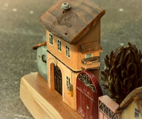 Wooden House Key Holder