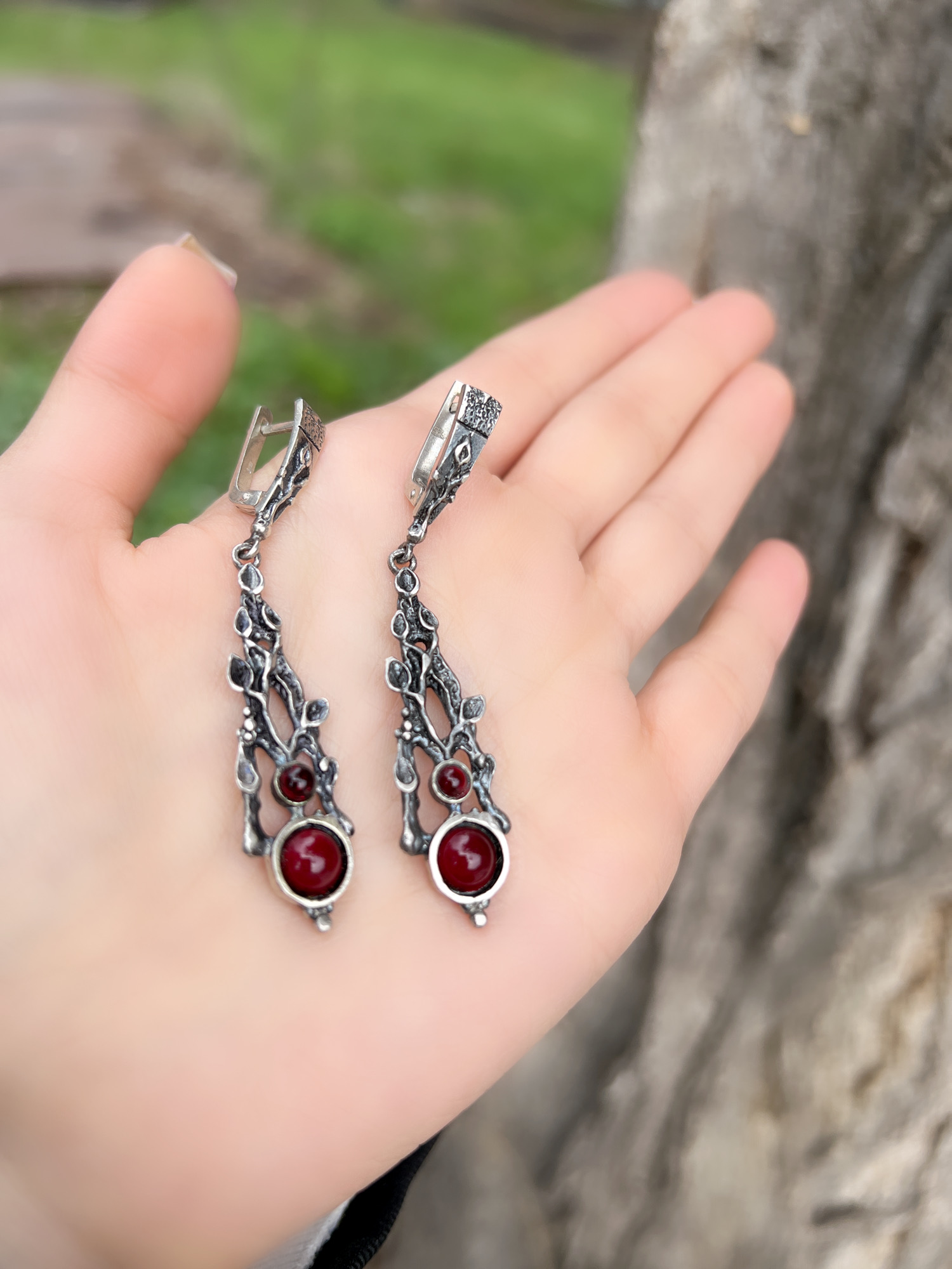 Pink Quartz Earrings STERLING 925 Armenian Jewelry Handmade