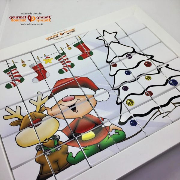 Chocolate Puzzle Elf Reindeer