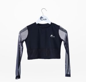 Girl’s Activewear Top with Mesh Sleeves