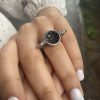 Ring Horses Sterling Silver 925 with Druzy Rainbow Carborundum