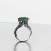 Sterling Silver Lab Emerald Ring