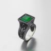 Luxury Ring Sterling Silver 925 with Lab Emerald