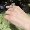 Sterling Silver Lab Emerald Ring