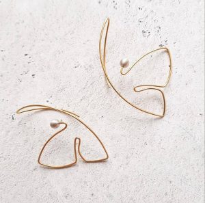 Silver Wire Butterfly Earrings, Minimalist Jewelry Sterling Silver 925