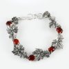Bracelet Bunch of Grapes Sterling Silver 925 with Carnelian