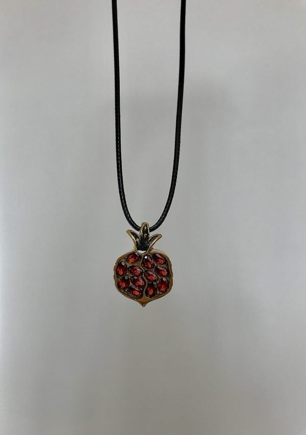 Armenian handmade pomegranate pendant golden plated, bronze, not rusty