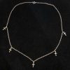 Chain Necklace with 5 Crosses