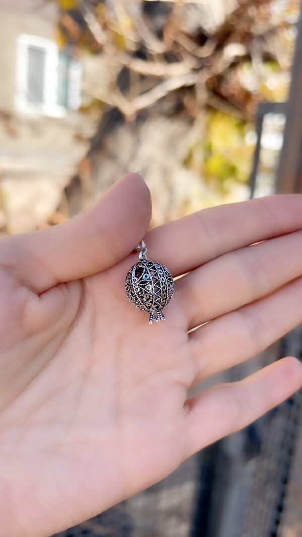 Red Enameled Pomegranate Pendant