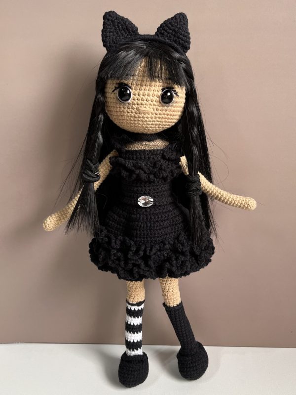 Wednesday Addams Crochet Doll