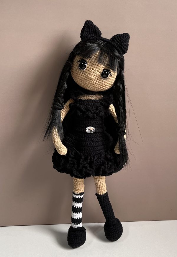 Wednesday Addams Crochet Doll