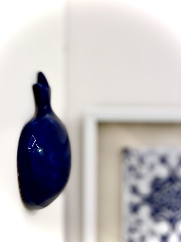 Dark Blue Handmade Ceramic Pomegranate
