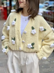 Cardigan with FLOWERS