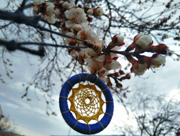 Dreamcatcher Necklace-Blue/Yellow