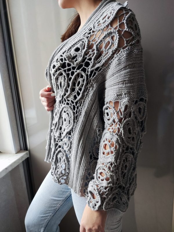 Crochet Italian Soft Cotton Jacket