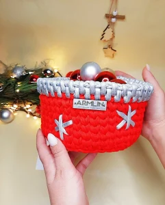 Handmade basket snowflake