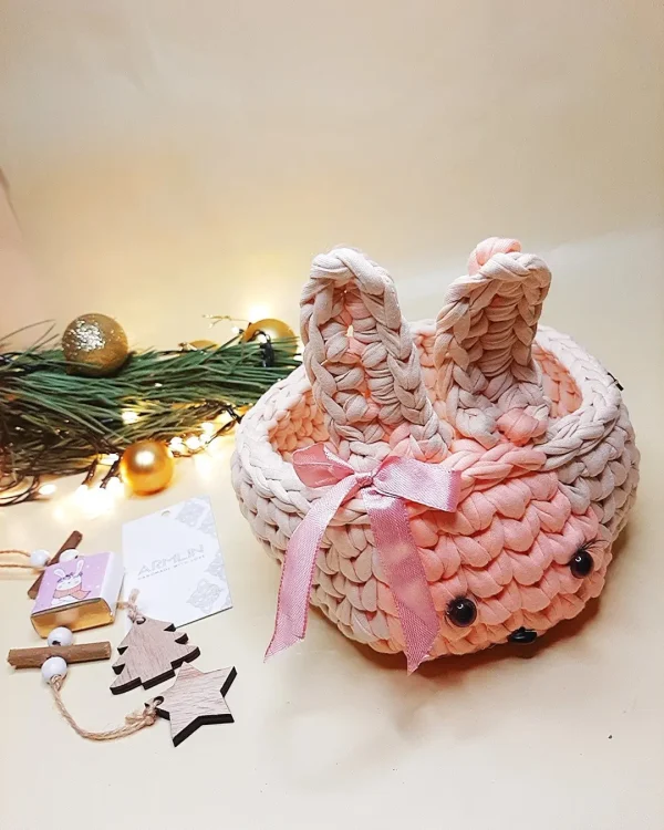 Handmade rabbit basket