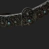 "Vane" Silver Belt with Natural Leather