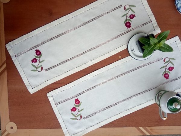 Pomegranate Embroidered Tablecloth