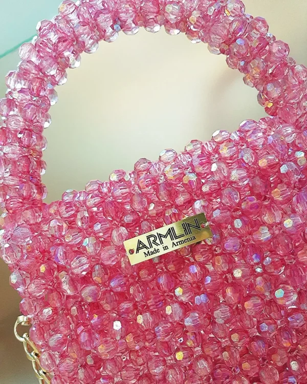 Pink beads bag