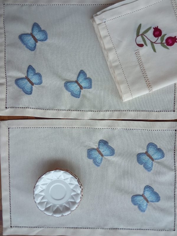 Butterfly Embroidered Tablecloth