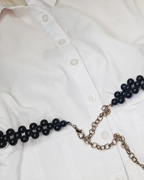 Beads belt, shirt accessory