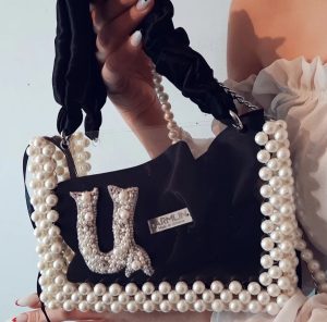 Pearls bag with armenian letter