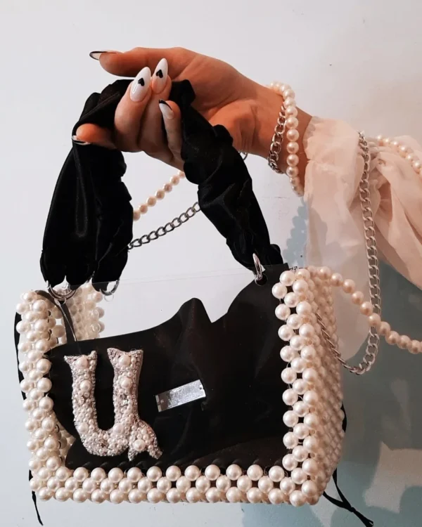 Pearls bag with armenian letter