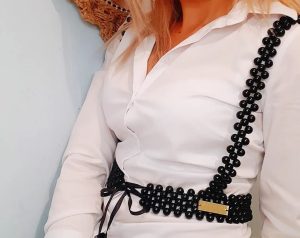 Pearls belt, sword belt, portupea, shirt accessory