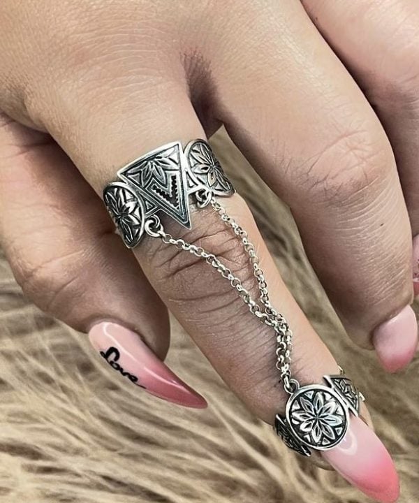 Silver Double Ring