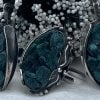 Malachite Stone Silver Set