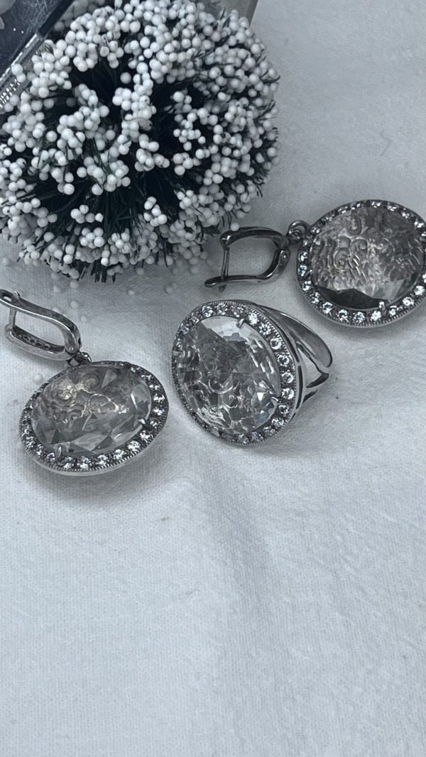 Rock Crystal Silver Set