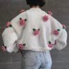 Cardigan with ROSES