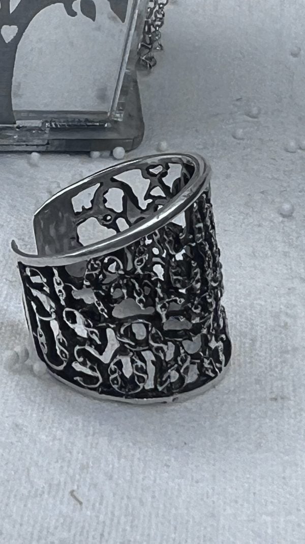 Armenian Alphabet Silver Ring