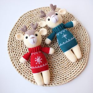 Deer, Crochet deer toy, Christmas deer
